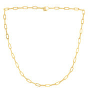 Bids.com 14k Yellow Gold Diamante Paperclip Chain Necklace (4.00 mm) Necklaces White Smoke 18 / Yellow Gold