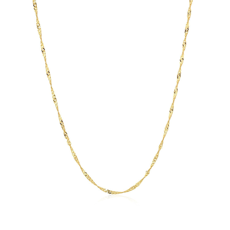 Bids.com 14k Yellow Gold Singapore Chain 1.5mm Necklaces White Smoke 16 / Yellow Gold,18 / Yellow Gold,20 / Yellow Gold,24 / Yellow Gold