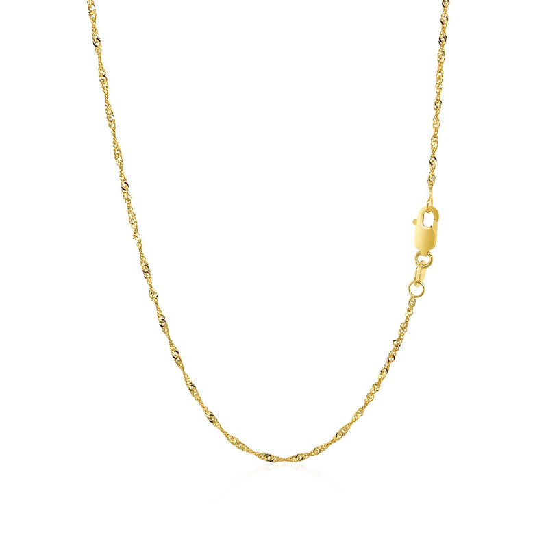 Bids.com 14k Yellow Gold Singapore Chain 1.5mm Necklaces White Smoke 16 / Yellow Gold,18 / Yellow Gold,20 / Yellow Gold,24 / Yellow Gold