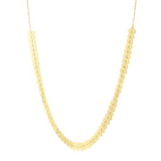 Bids.com 14k Yellow Gold Polished Heart Link Chain Necklace Necklaces White Smoke 18 / Yellow Gold
