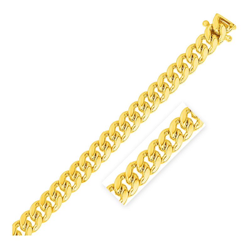 Bids.com 10.0mm 14k Yellow Gold Classic Miami Cuban Solid Chain Necklaces White Smoke 26 / Yellow Gold,30 / Yellow Gold,22 / Yellow Gold,24 / Yellow Gold
