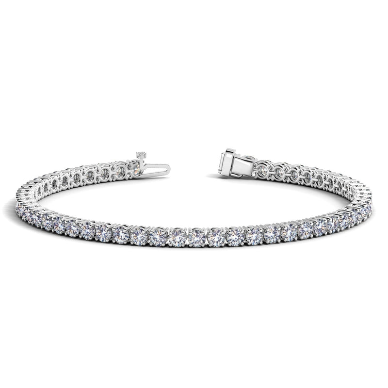 Bids.com Lab Grown Round Diamond Tennis Bracelet in 14k White Gold (6 cctw F/G  VS2/SI1) Bracelets White Smoke 7 / White Gold