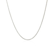 Bids.com 14k White Gold Diamond Cut Rolo Chain 1.1mm Necklaces White Smoke 16 / White Gold,18 / White Gold,20 / White Gold
