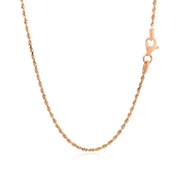 Bids.com 14k Rose Gold Solid Diamond Cut Rope Chain 1.5mm Necklaces White Smoke 16 / Rose Gold,18 / Rose Gold,20 / Rose Gold