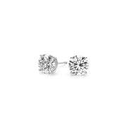 Bids.com 2 cttw Certified IGI Lab Grown Round Diamond Stud Earrings 14k White Gold (G/VS2) Earrings White Smoke White Gold