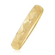 Bids.com 10k Yellow Gold Dual-Textured Diamond Pattern Bangle Bracelets White Smoke 7 / Yellow Gold,8 / Yellow Gold