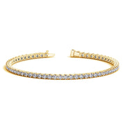 Bids.com Lab Grown Round Diamond Tennis Bracelet in 14k Yellow Gold (4 cctw F/G  VS2/SI1) Bracelets White Smoke 7 / Yellow Gold