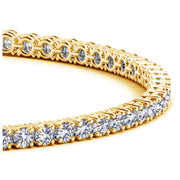 Bids.com Lab Grown Round Diamond Tennis Bracelet in 14k Yellow Gold (4 cctw F/G  VS2/SI1) Bracelets White Smoke 7 / Yellow Gold