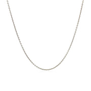 Bids.com 14k White Gold Round Cable Link Chain 1.1mm Necklaces White Smoke 16 / White Gold,18 / White Gold