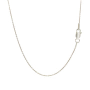 Bids.com 14k White Gold Round Cable Link Chain 1.1mm Necklaces White Smoke 16 / White Gold,18 / White Gold