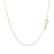 Bids.com 14k Yellow Gold Diamond Cut Cable Link Chain 0.8mm Necklaces White Smoke 16 / Yellow Gold,18 / Yellow Gold