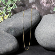 Bids.com 14k Yellow Gold Diamond Cut Cable Link Chain 0.8mm Necklaces Black 16 / Yellow Gold,18 / Yellow Gold
