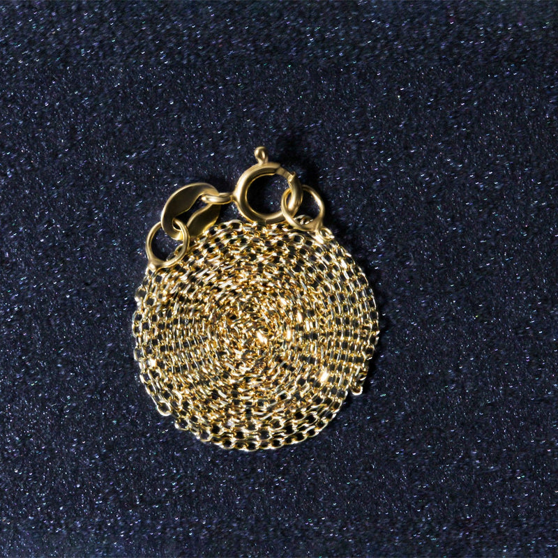 Bids.com 14k Yellow Gold Diamond Cut Cable Link Chain 0.8mm Necklaces Black 16 / Yellow Gold,18 / Yellow Gold