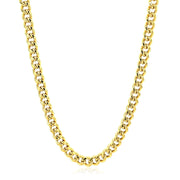 Bids.com 4.5mm 14k Yellow Gold Semi Solid Miami Cuban Chain Necklaces White Smoke 20 / Yellow Gold,22 / Yellow Gold,24 / Yellow Gold,18 / Yellow Gold