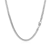 Bids.com 14K White Gold Gourmette Chain (2.80 mm) Necklaces White Smoke 18 / White Gold,20 / White Gold,22 / White Gold,24 / White Gold