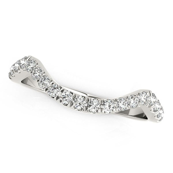 Bids.com 14k White Gold Modern Curved Style Pave Diamond Wedding Band (1/5 cttw) Rings White Smoke 3 / White Gold,3.5 / White Gold,4 / White Gold,4.5 / White Gold,5 / White Gold,5.5 / White Gold,6 / White Gold,6.5 / White Gold,7 / White Gold,7.5 / White Gold,8 / White Gold,8.5 / White Gold,9 / White Gold
