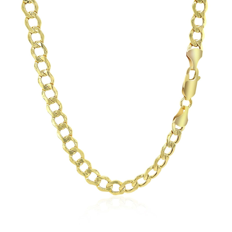 Bids.com 5.3mm 10k Yellow Gold Curb Chain Necklaces White Smoke 20 / Yellow Gold,22 / Yellow Gold,24 / Yellow Gold