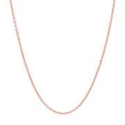 Bids.com 14k Rose Gold Round Cable Link Chain (1.25 mm) Necklaces White Smoke 16 / Rose Gold,18 / Rose Gold,20 / Rose Gold