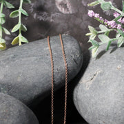 Bids.com 14k Rose Gold Round Cable Link Chain (1.25 mm) Necklaces Dark Gray 16 / Rose Gold,18 / Rose Gold,20 / Rose Gold