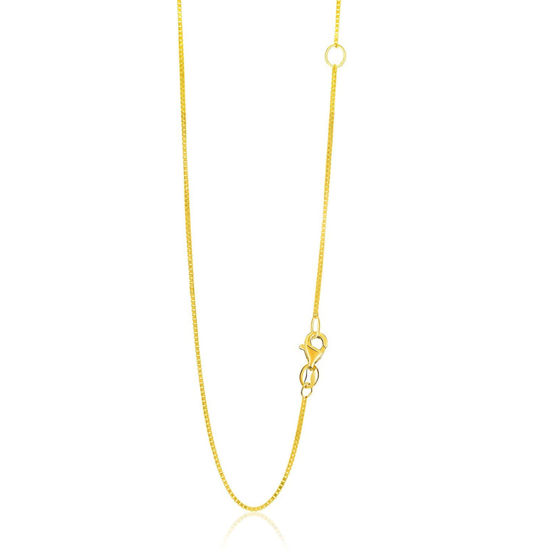 Bids.com 14k Yellow Gold Adjustable Box Chain 0.8mm Necklaces White Smoke 18 / Yellow Gold,20 / Yellow Gold