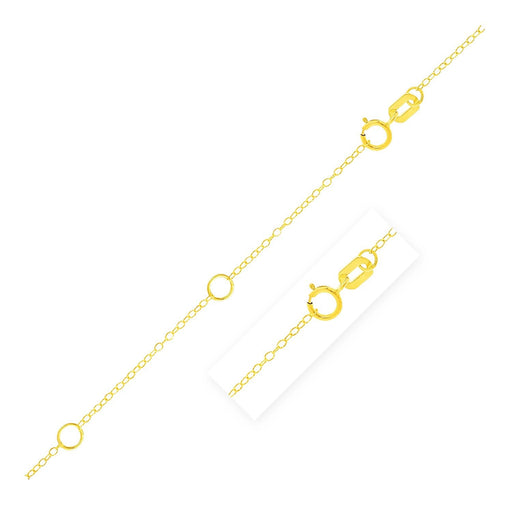 Bids.com Double Extendable Piatto Chain in 10k Yellow Gold (1.30 mm) Necklaces White Smoke 18 / Yellow Gold