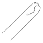 Bids.com Sterling Silver 0.8mm Adjustable Popcorn Chain Necklaces White Smoke 22 / Sterling Silver