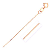 Bids.com 14k Rose Gold Diamond Cut Cable Link Chain 0.7mm Necklaces White Smoke 16 / Rose Gold,18 / Rose Gold,20 / Rose Gold