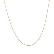 Bids.com 14k Rose Gold Diamond Cut Cable Link Chain 0.7mm Necklaces White Smoke 16 / Rose Gold,18 / Rose Gold,20 / Rose Gold