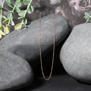 Bids.com 14k Rose Gold Diamond Cut Cable Link Chain 0.7mm Necklaces Black 16 / Rose Gold,18 / Rose Gold,20 / Rose Gold