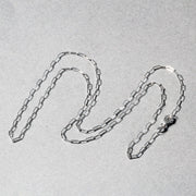 Bids.com 14K White Gold Fine Paperclip Chain (1.5mm) Necklaces Gray 16 / White Gold,18 / White Gold,20 / White Gold,24 / White Gold