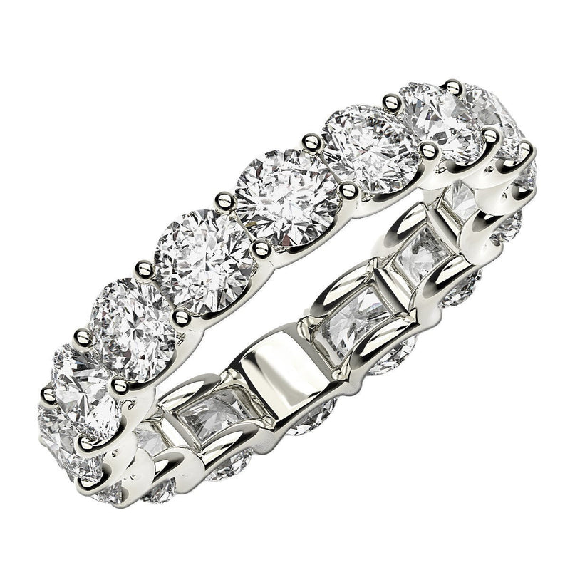 Bids.com Round Cut Lab Grown Diamond Eternity Ring in 14k White Gold (4 cttw FG/VS2) Rings White Smoke 4 / White Gold,4.5 / White Gold,5 / White Gold,5.5 / White Gold,6 / White Gold,6.5 / White Gold,7 / White Gold,7.5 / White Gold,8 / White Gold,8.5 / White Gold,9 / White Gold