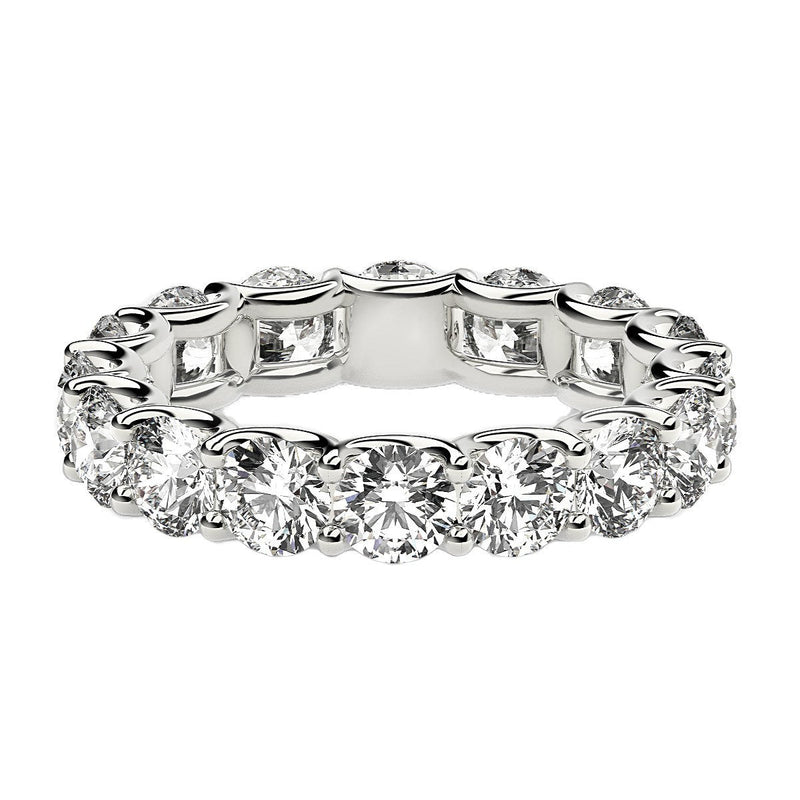 Bids.com Round Cut Lab Grown Diamond Eternity Ring in 14k White Gold (4 cttw FG/VS2) Rings White Smoke 4 / White Gold,4.5 / White Gold,5 / White Gold,5.5 / White Gold,6 / White Gold,6.5 / White Gold,7 / White Gold,7.5 / White Gold,8 / White Gold,8.5 / White Gold,9 / White Gold