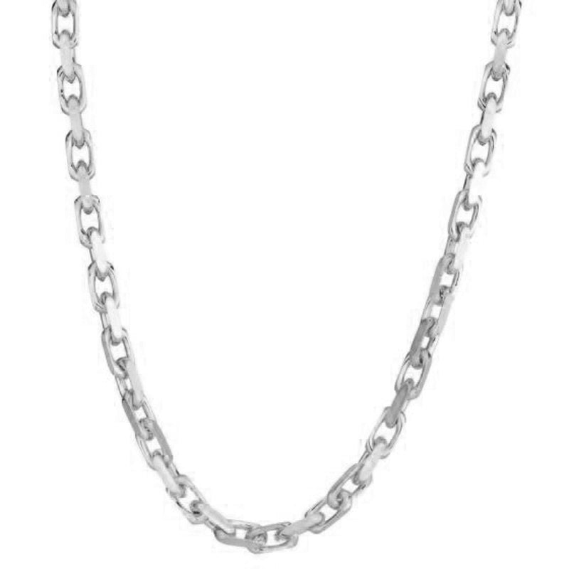 Bids.com 14k White Gold French Cable Link Chain (4.80 mm) Necklaces White Smoke 20 / White Gold,22 / White Gold,24 / White Gold,26 / White Gold