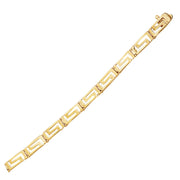 Bids.com 14k Yellow Gold Greek Fret Design Fancy Bracelet Bracelets White Smoke 7.25 / Yellow Gold
