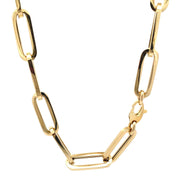 Bids.com 14k Yellow Gold Extra Wide Paperclip Chain Necklace Necklaces White Smoke 18 / Yellow Gold