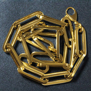 Bids.com 14k Yellow Gold Extra Wide Paperclip Chain Necklace Necklaces Dark Slate Gray 18 / Yellow Gold