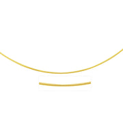 Bids.com 14k Yellow Gold Thin Motif Round Omega Necklace Necklaces White Smoke 16 / Yellow Gold,18 / Yellow Gold