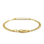 Bids.com 14k Yellow Gold Curb Link Style Children's ID Bracelet Bracelets White Smoke 6 / Yellow Gold