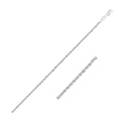 Bids.com 2.0mm 14k White Gold Light Rope Chain Necklaces White Smoke 16 / White Gold,18 / White Gold,20 / White Gold