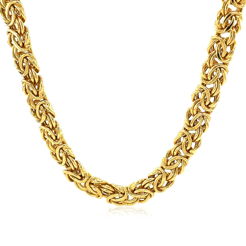 Bids.com 14k Yellow Gold Byzantine Motif Chain Necklace Necklaces White Smoke 18 / Yellow Gold,20 / Yellow Gold