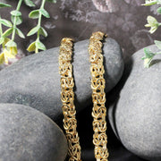 Bids.com 14k Yellow Gold Byzantine Motif Chain Necklace Necklaces Gray 18 / Yellow Gold,20 / Yellow Gold