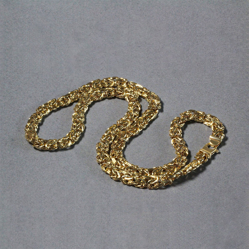 Bids.com 14k Yellow Gold Byzantine Motif Chain Necklace Necklaces Light Slate Gray 18 / Yellow Gold,20 / Yellow Gold