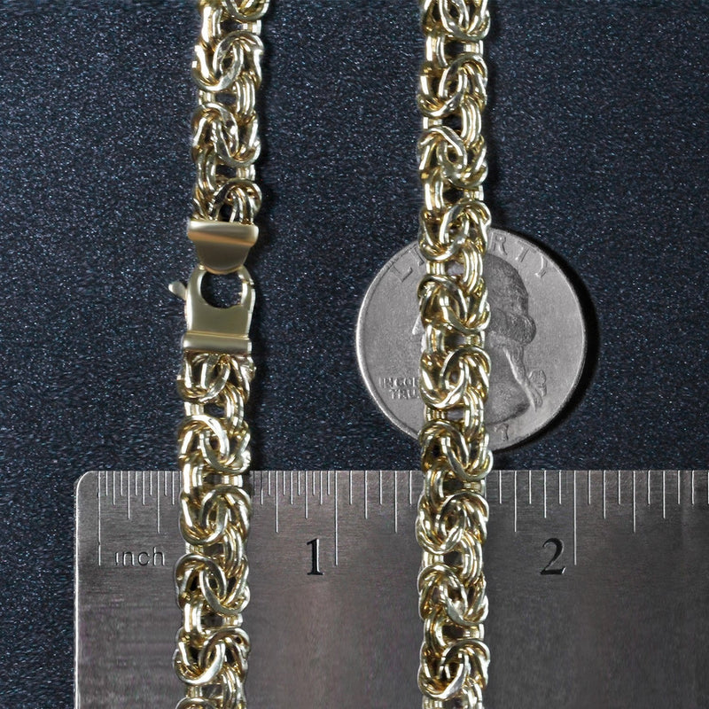 Bids.com 14k Yellow Gold Byzantine Motif Chain Necklace Necklaces Dark Slate Gray 18 / Yellow Gold,20 / Yellow Gold
