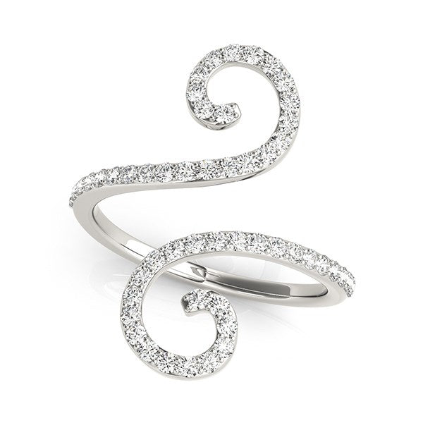 Bids.com 14k White Gold Diamond Open Flourish Style Ring (1/2 cttw) Rings White Smoke 3 / White Gold,3.5 / White Gold,4 / White Gold,4.5 / White Gold,5 / White Gold,5.5 / White Gold,6 / White Gold,6.5 / White Gold,7 / White Gold,7.5 / White Gold,8 / White Gold,8.5 / White Gold,9 / White Gold