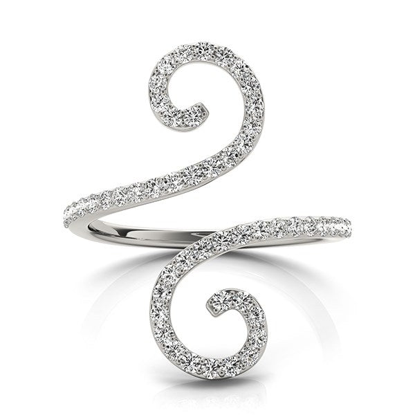 Bids.com 14k White Gold Diamond Open Flourish Style Ring (1/2 cttw) Rings White Smoke 3 / White Gold,3.5 / White Gold,4 / White Gold,4.5 / White Gold,5 / White Gold,5.5 / White Gold,6 / White Gold,6.5 / White Gold,7 / White Gold,7.5 / White Gold,8 / White Gold,8.5 / White Gold,9 / White Gold