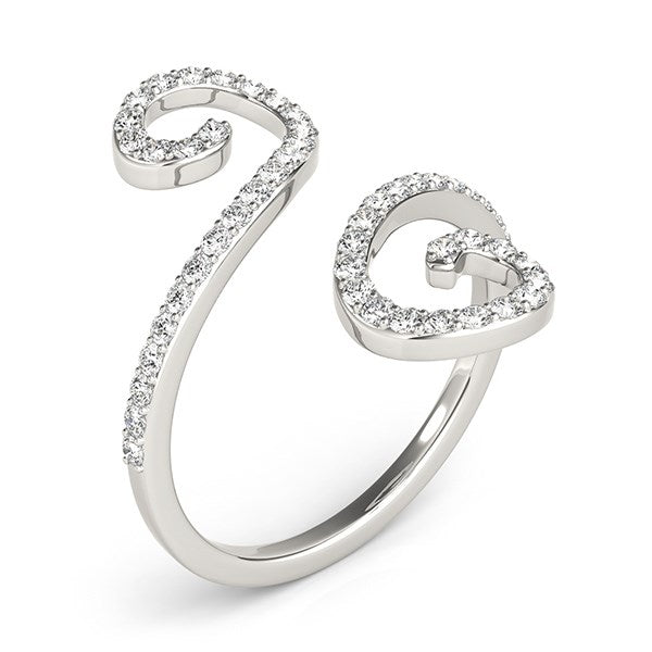 Bids.com 14k White Gold Diamond Open Flourish Style Ring (1/2 cttw) Rings White Smoke 3 / White Gold,3.5 / White Gold,4 / White Gold,4.5 / White Gold,5 / White Gold,5.5 / White Gold,6 / White Gold,6.5 / White Gold,7 / White Gold,7.5 / White Gold,8 / White Gold,8.5 / White Gold,9 / White Gold