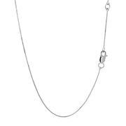 Bids.com Double Extendable Box Chain in 14k White Gold (0.6mm) Necklaces White Smoke 18 / White Gold