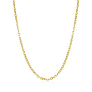 Bids.com 18k Yellow Gold Diamond Cut Cable Link Chain (1.90 mm) Necklaces White Smoke 18 / Yellow Gold,20 / Yellow Gold,24 / Yellow Gold