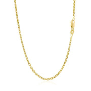 Bids.com 18k Yellow Gold Diamond Cut Cable Link Chain (1.90 mm) Necklaces White Smoke 18 / Yellow Gold,20 / Yellow Gold,24 / Yellow Gold