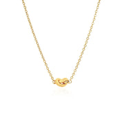 Bids.com 14k Yellow Gold Chain Necklace with Polished Knot Necklaces White Smoke 18 / Yellow Gold
